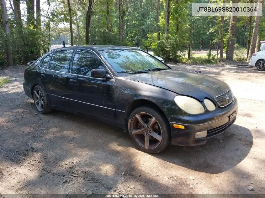 2002 Lexus Gs 430 VIN: JT8BL69S820010364 Lot: 42592152