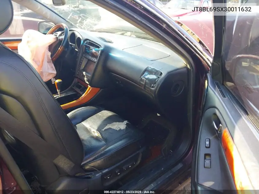 2003 Lexus Gs 430 VIN: JT8BL69SX30011632 Lot: 42274012