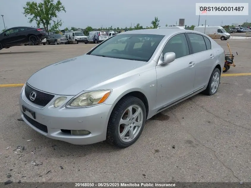 2006 Lexus Gs 350 VIN: GRS1960001487 Lot: 20168050
