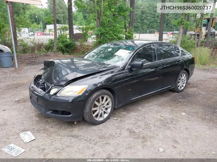 2006 Lexus Gs VIN: JTHCH96S360020737 Lot: 42235505