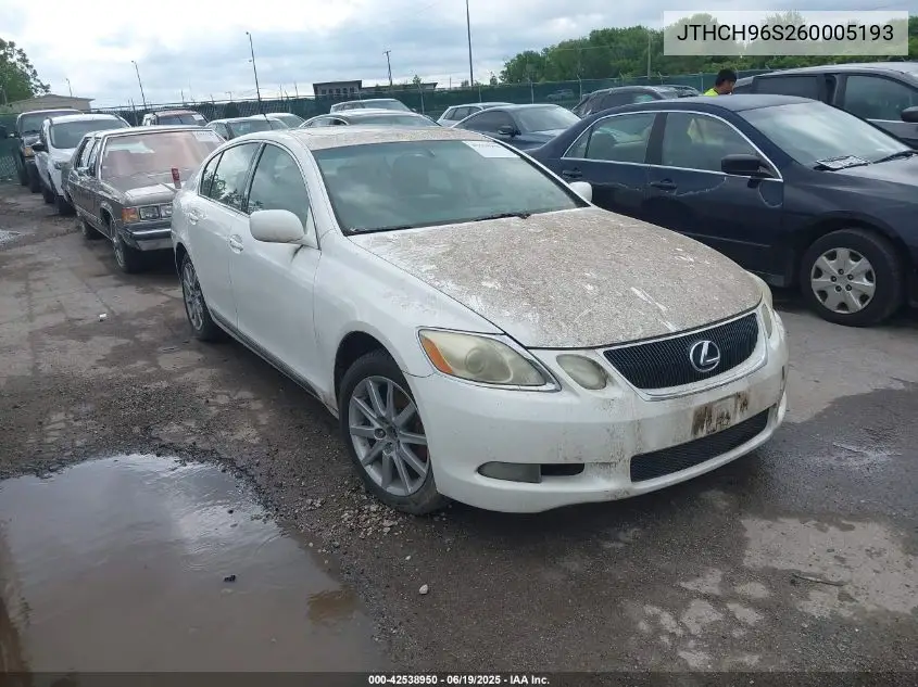 2006 Lexus Gs 300 VIN: JTHCH96S260005193 Lot: 42538950