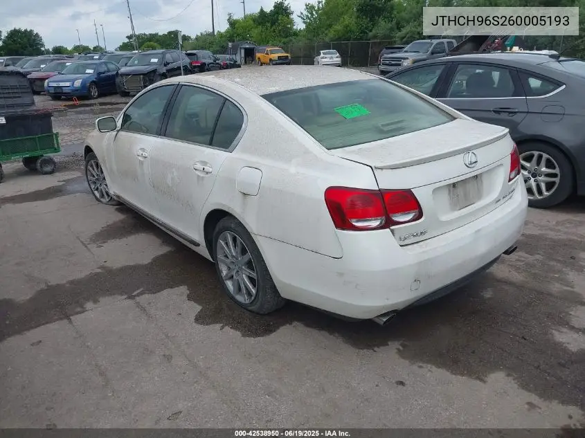 2006 Lexus Gs 300 VIN: JTHCH96S260005193 Lot: 42538950