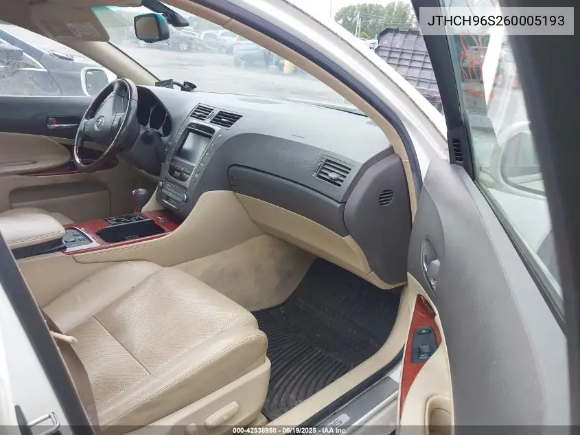 2006 Lexus Gs 300 VIN: JTHCH96S260005193 Lot: 42538950