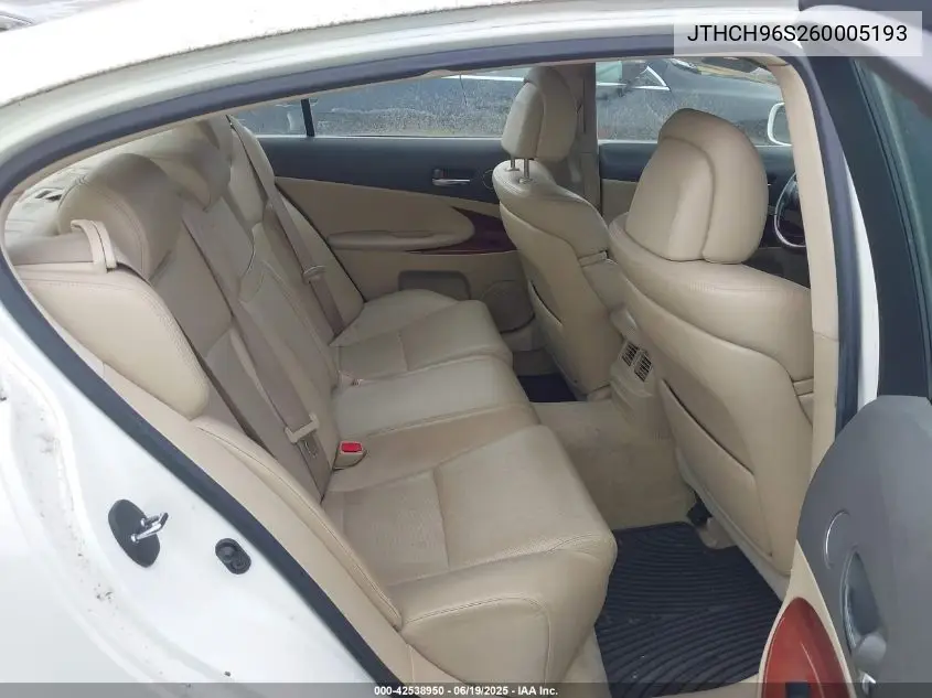 2006 Lexus Gs 300 VIN: JTHCH96S260005193 Lot: 42538950