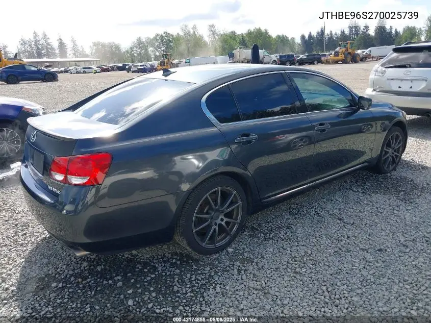 jthbe96s270025739 JTHBE96S270025739 2007 Lexus Gs 350