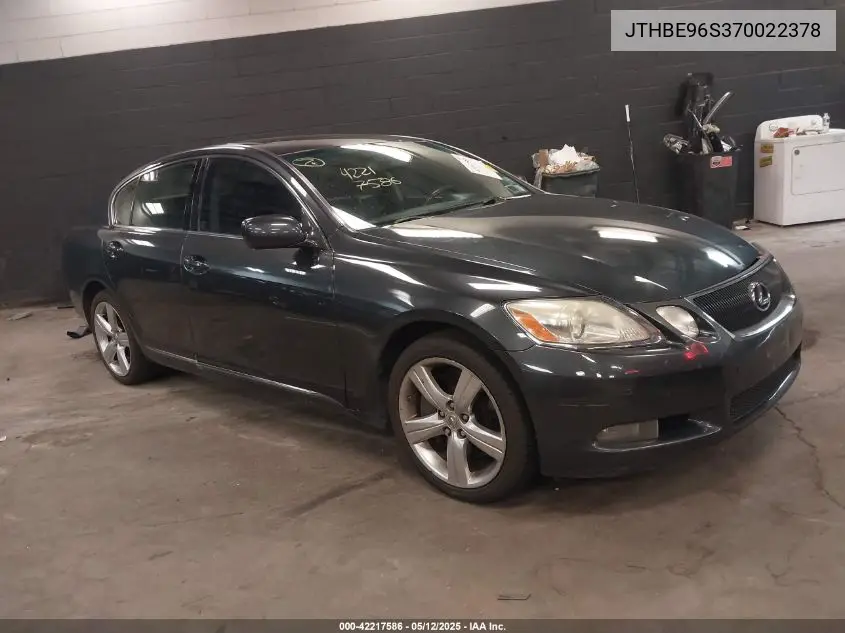 2007 Lexus Gs 350 VIN: JTHBE96S370022378 Lot: 42217586