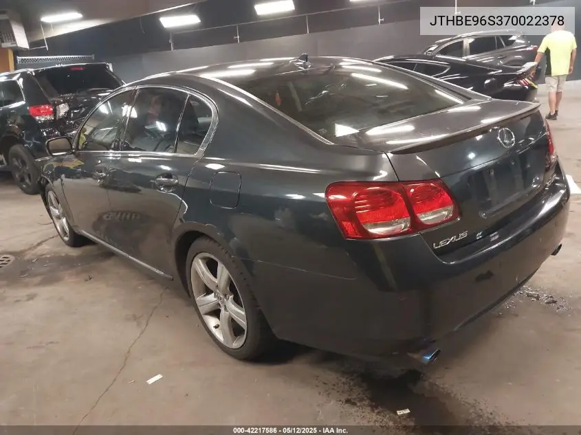 2007 Lexus Gs 350 VIN: JTHBE96S370022378 Lot: 42217586