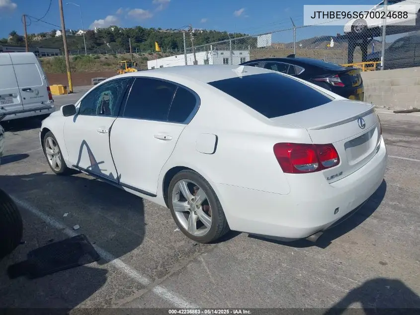 2007 Lexus Gs 350 VIN: JTHBE96S670024688 Lot: 42236863