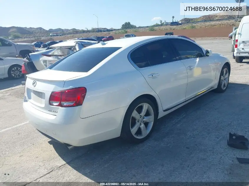 2007 Lexus Gs 350 VIN: JTHBE96S670024688 Lot: 42236863