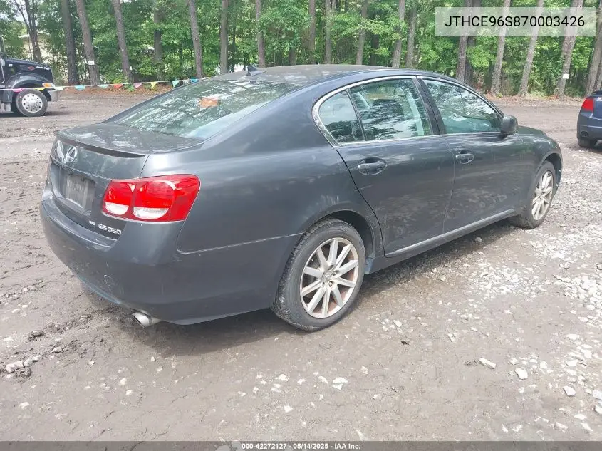 2007 Lexus Gs 350 VIN: JTHCE96S870003426 Lot: 42272127