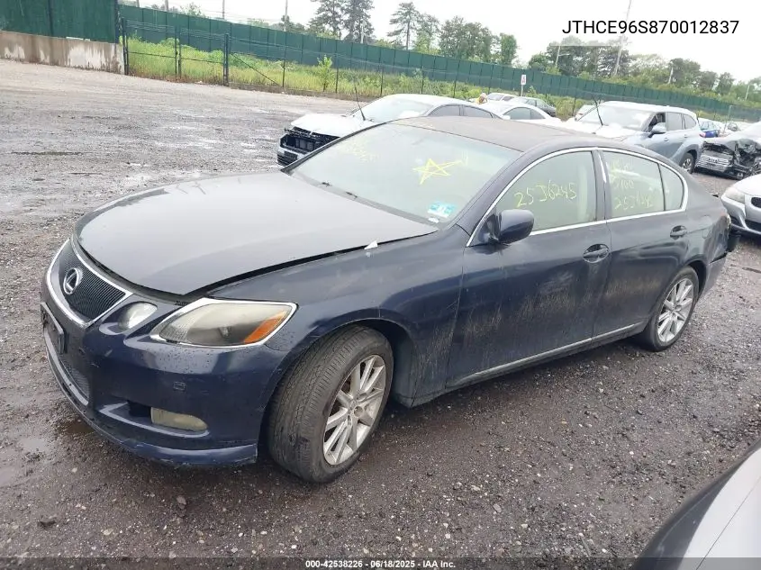 2007 Lexus Gs 350 VIN: JTHCE96S870012837 Lot: 42538226