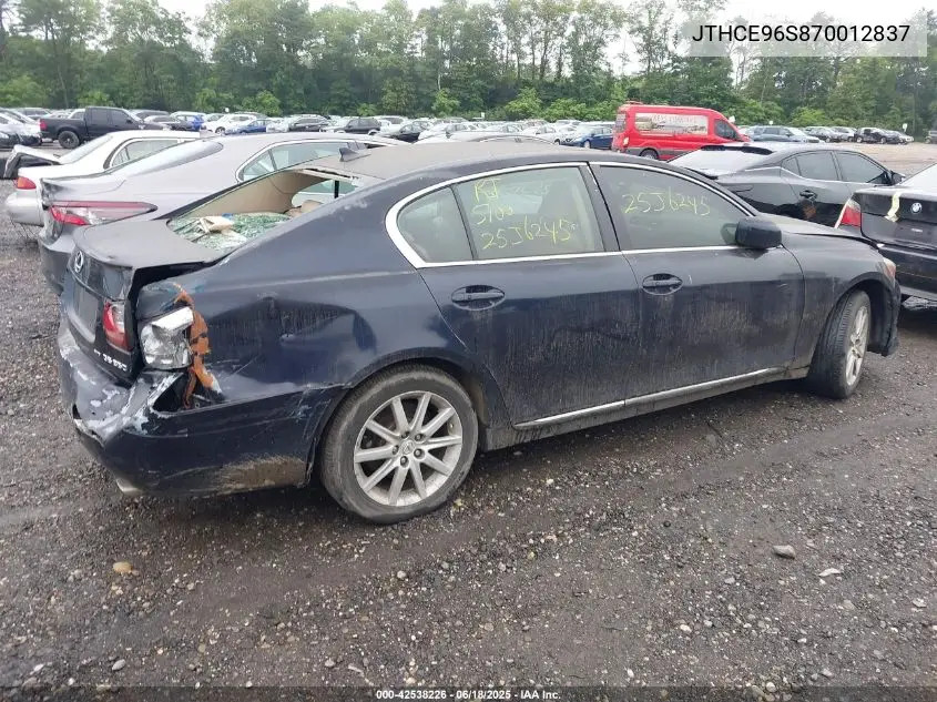2007 Lexus Gs 350 VIN: JTHCE96S870012837 Lot: 42538226