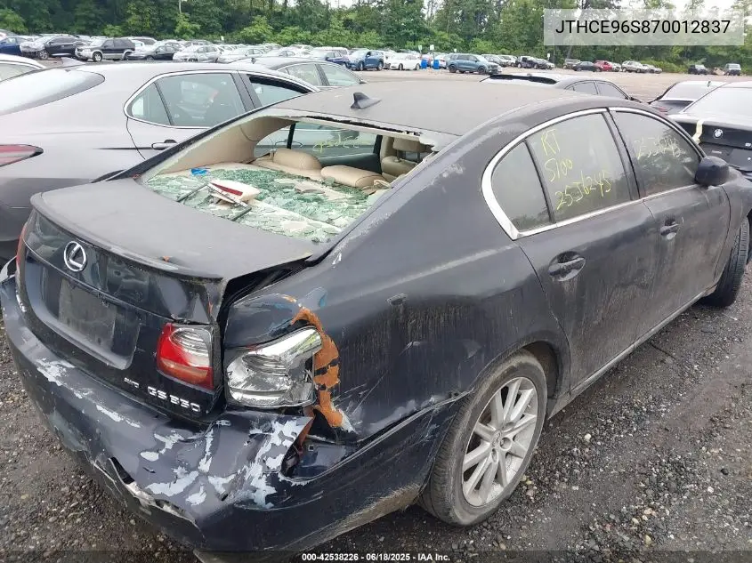2007 Lexus Gs 350 VIN: JTHCE96S870012837 Lot: 42538226