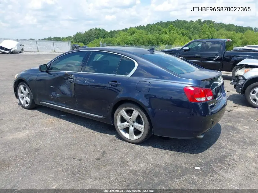 2007 Lexus Gs 350 VIN: JTHBE96S870027365 Lot: 42579623
