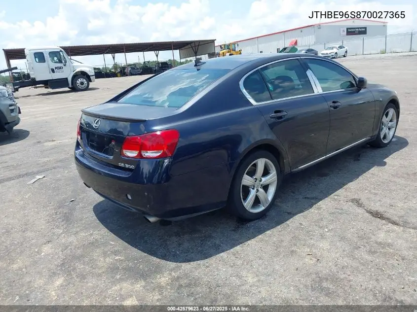 2007 Lexus Gs 350 VIN: JTHBE96S870027365 Lot: 42579623