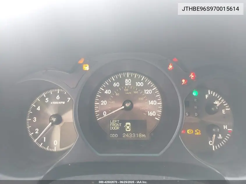 2007 Lexus Gs 350 VIN: JTHBE96S970015614 Lot: 42582070