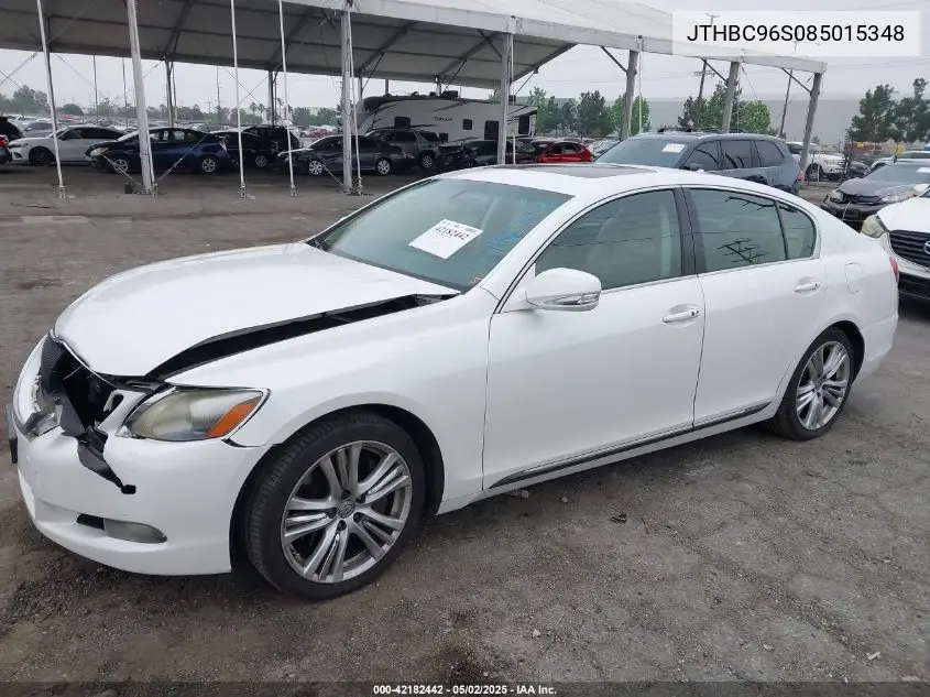 2008 Lexus Gs 450H VIN: JTHBC96S085015348 Lot: 42182442