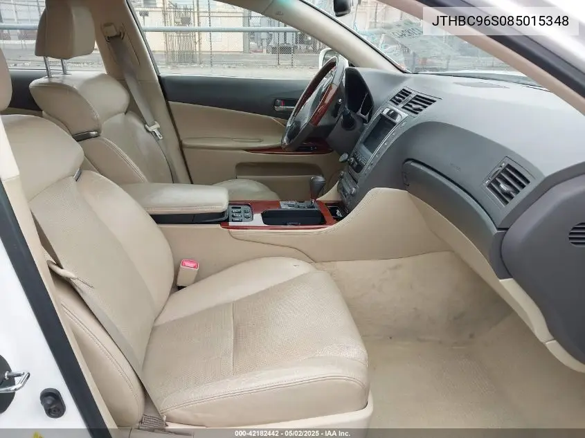 2008 Lexus Gs 450H VIN: JTHBC96S085015348 Lot: 42182442