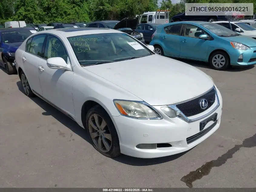 2008 Lexus Gs 350 VIN: JTHCE96S980016221 Lot: 42186022