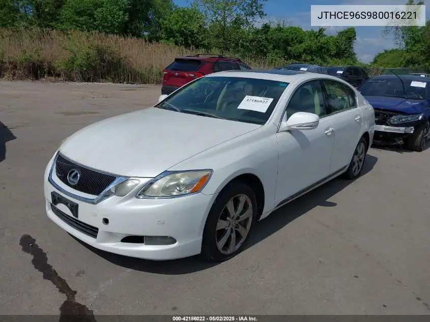 2008 Lexus Gs 350 VIN: JTHCE96S980016221 Lot: 42186022