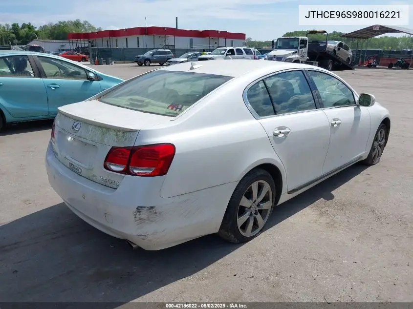 2008 Lexus Gs 350 VIN: JTHCE96S980016221 Lot: 42186022