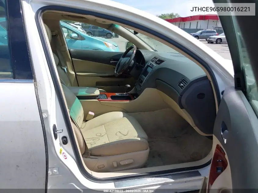 2008 Lexus Gs 350 VIN: JTHCE96S980016221 Lot: 42186022