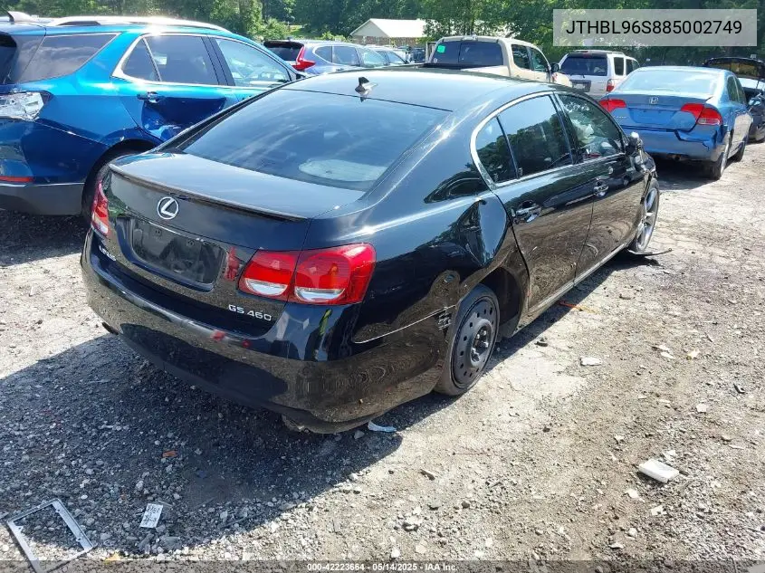 2008 Lexus Gs 460 VIN: JTHBL96S885002749 Lot: 42223664