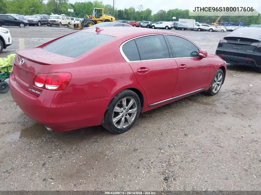 2008 Lexus Gs 350 VIN: JTHCE96S180017606 Lot: 42246713