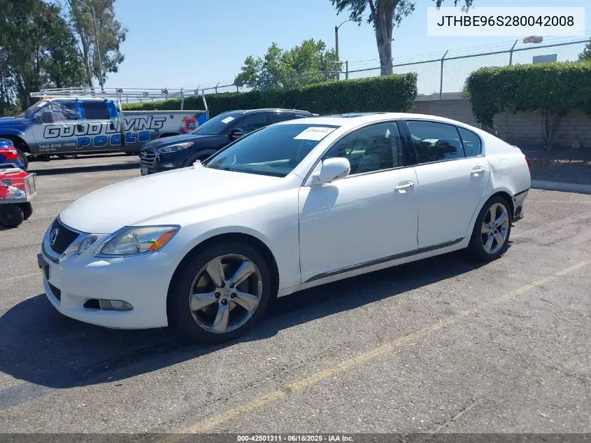 2008 Lexus Gs 350 VIN: JTHBE96S280042008 Lot: 42501311