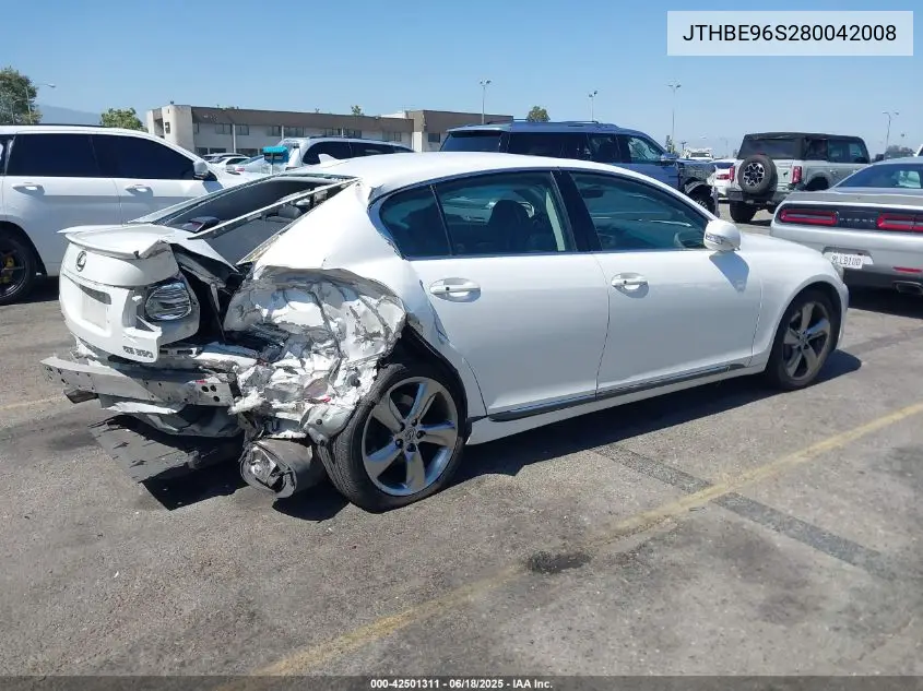 2008 Lexus Gs 350 VIN: JTHBE96S280042008 Lot: 42501311