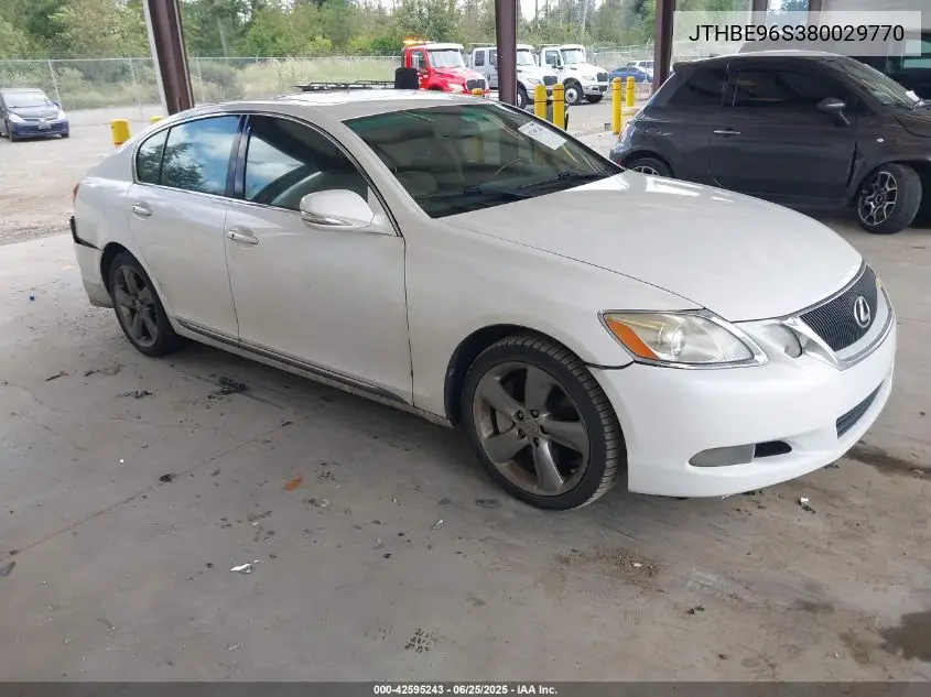 2008 Lexus Gs 350 VIN: JTHBE96S380029770 Lot: 42595243