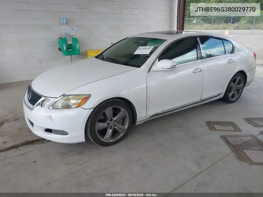 2008 Lexus Gs 350 VIN: JTHBE96S380029770 Lot: 42595243