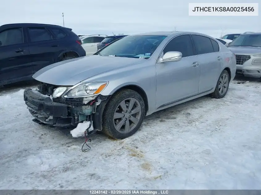 2010 Lexus Gs 350 VIN: JTHCE1KS8A0025456 Lot: 12243142