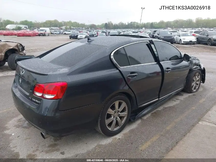 2010 Lexus Gs 350 VIN: JTHCE1KS3A0026918 Lot: 42185046