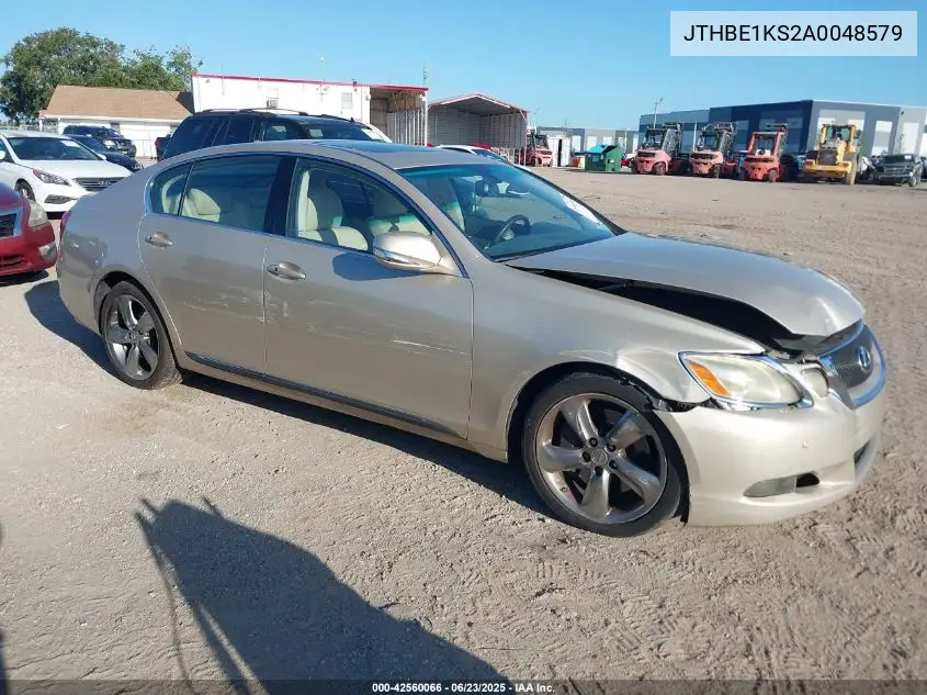 2010 Lexus Gs VIN: JTHBE1KS2A0048579 Lot: 42560066