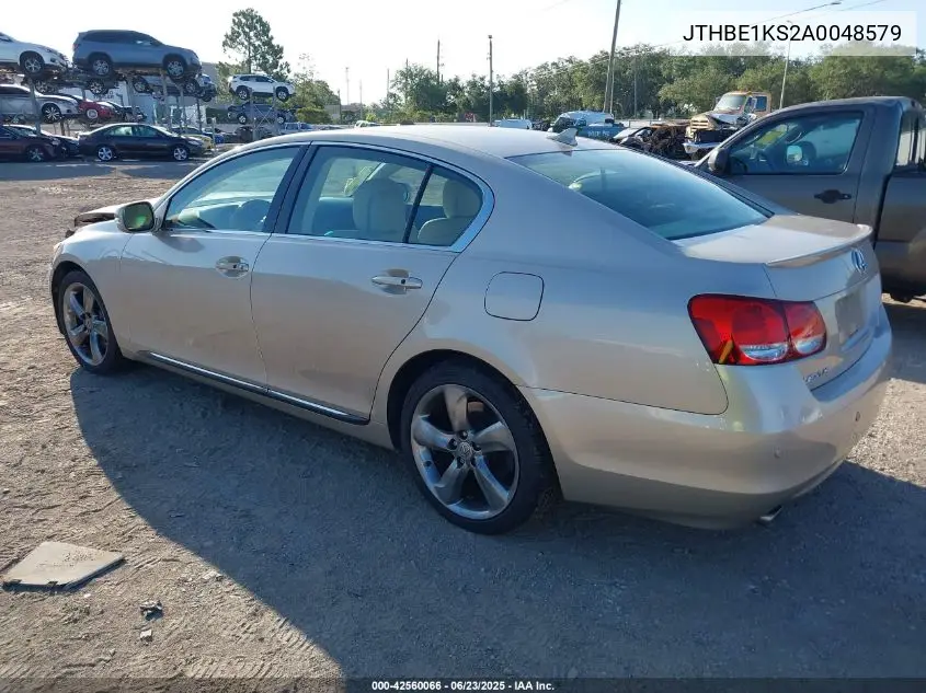 2010 Lexus Gs VIN: JTHBE1KS2A0048579 Lot: 42560066