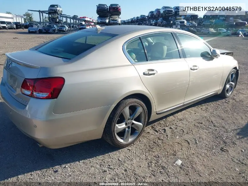 2010 Lexus Gs VIN: JTHBE1KS2A0048579 Lot: 42560066