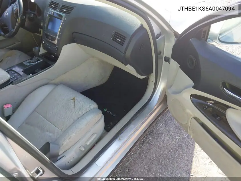2010 Lexus Gs 350 VIN: JTHBE1KS6A0047094 Lot: 42580896