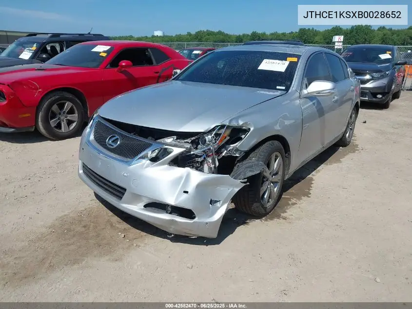 2011 Lexus Gs 350 VIN: JTHCE1KSXB0028652 Lot: 42582470