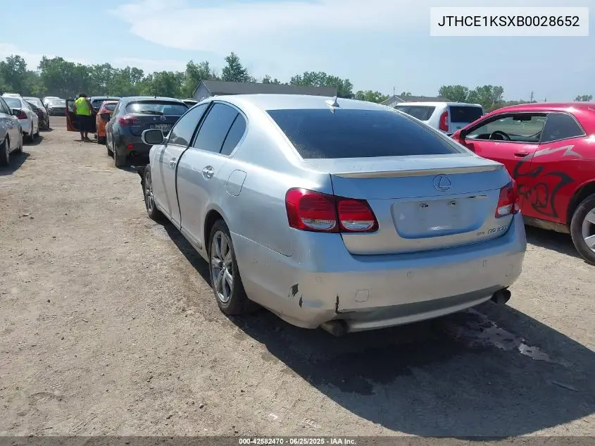 2011 Lexus Gs 350 VIN: JTHCE1KSXB0028652 Lot: 42582470
