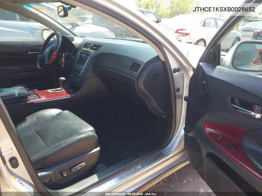 2011 Lexus Gs 350 VIN: JTHCE1KSXB0028652 Lot: 42582470