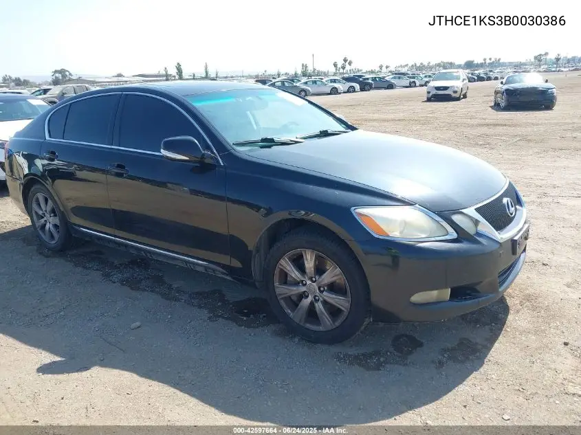 2011 Lexus Gs 350 VIN: JTHCE1KS3B0030386 Lot: 42597664