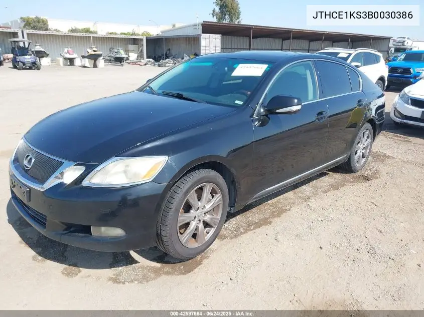 2011 Lexus Gs 350 VIN: JTHCE1KS3B0030386 Lot: 42597664