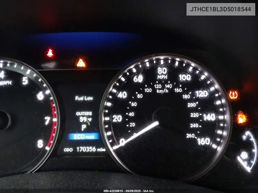2013 Lexus Gs 350 VIN: JTHCE1BL3D5018544 Lot: 42226810