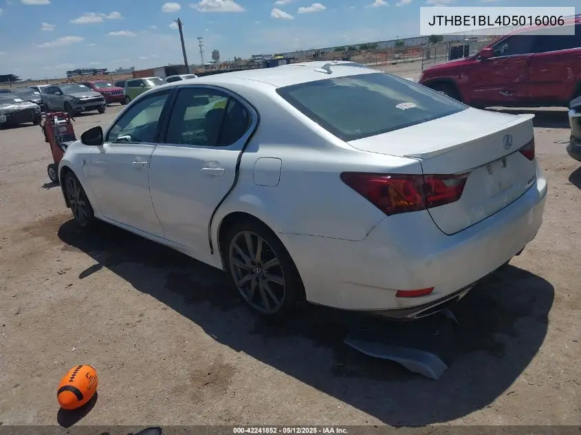 2013 Lexus Gs 350 VIN: JTHBE1BL4D5016006 Lot: 42241852