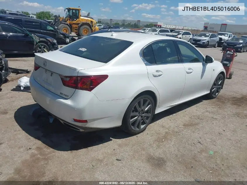 2013 Lexus Gs 350 VIN: JTHBE1BL4D5016006 Lot: 42241852