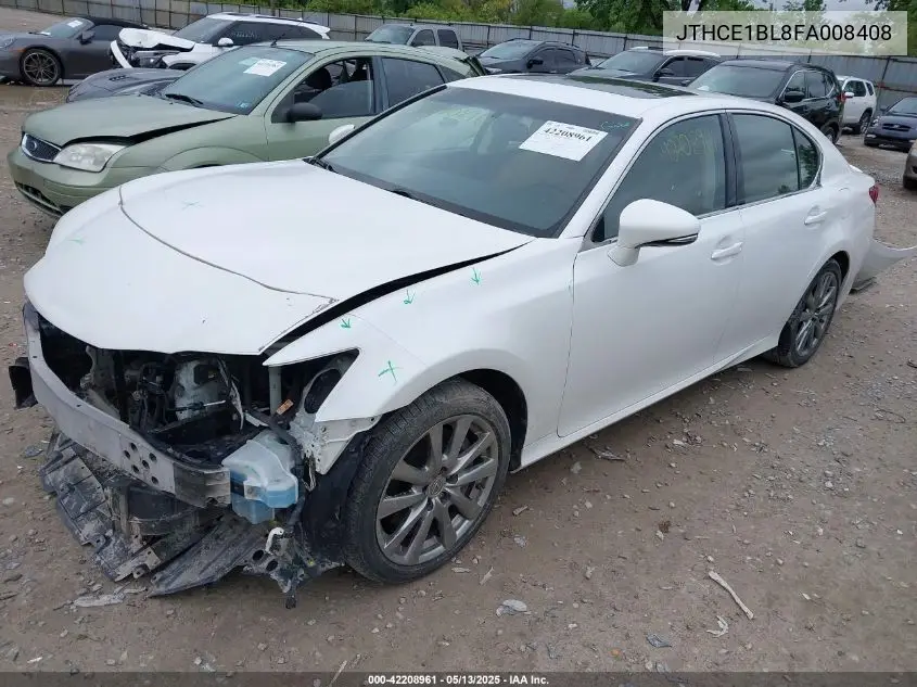 2015 Lexus Gs 350 VIN: JTHCE1BL8FA008408 Lot: 42208961