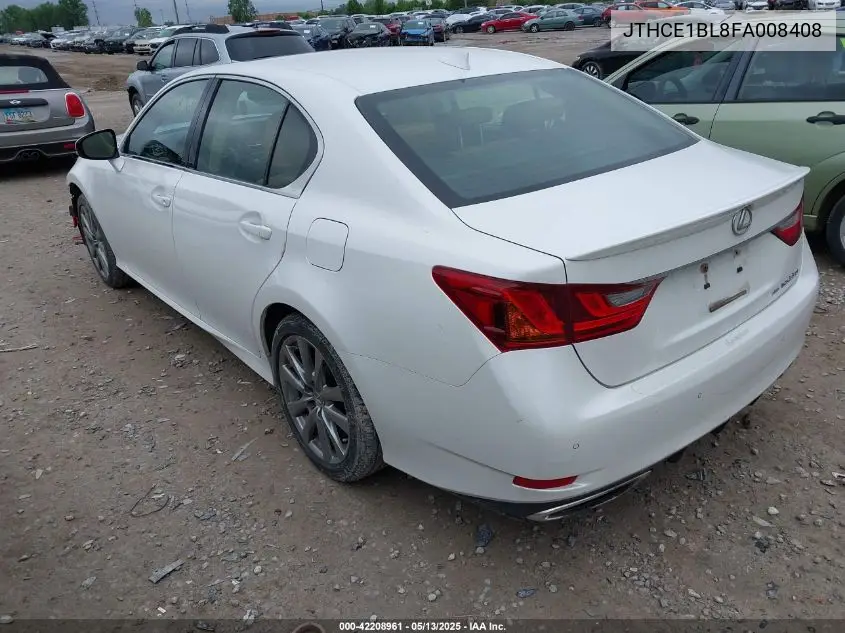 2015 Lexus Gs 350 VIN: JTHCE1BL8FA008408 Lot: 42208961