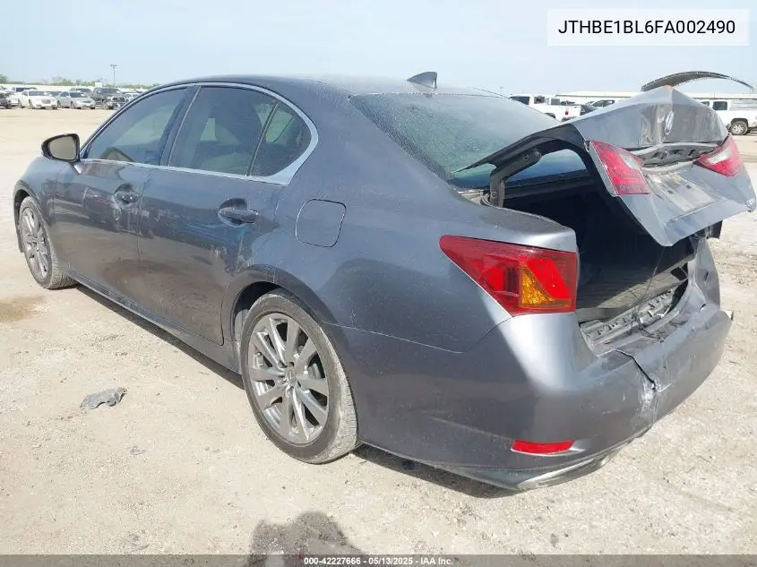 2015 Lexus Gs 350 VIN: JTHBE1BL6FA002490 Lot: 42227666