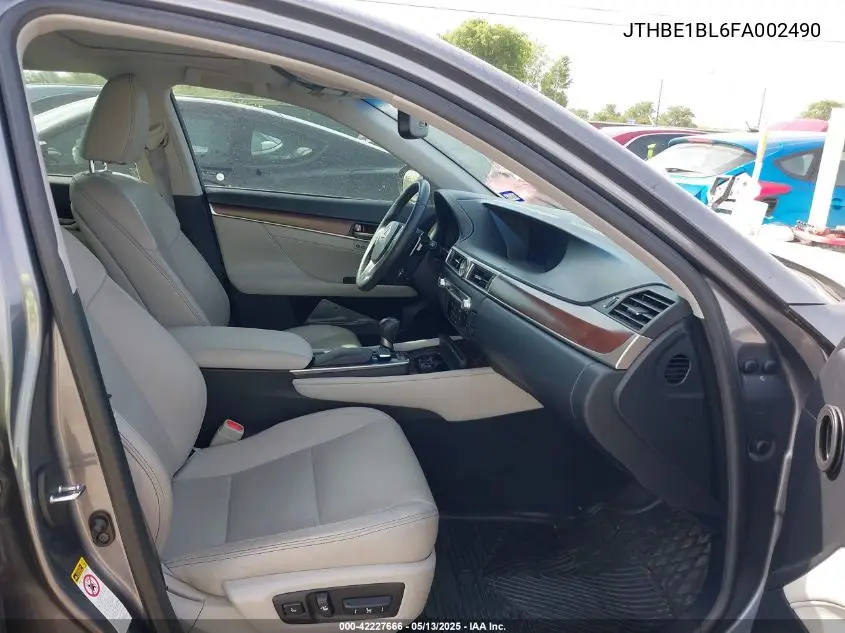2015 Lexus Gs 350 VIN: JTHBE1BL6FA002490 Lot: 42227666